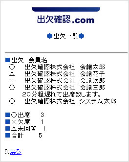 出欠確認.com操作説明書